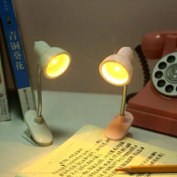 Mini Book Light With Clip Portable Led Reading Lamp Travel Bedroom Night Light Night (random Color