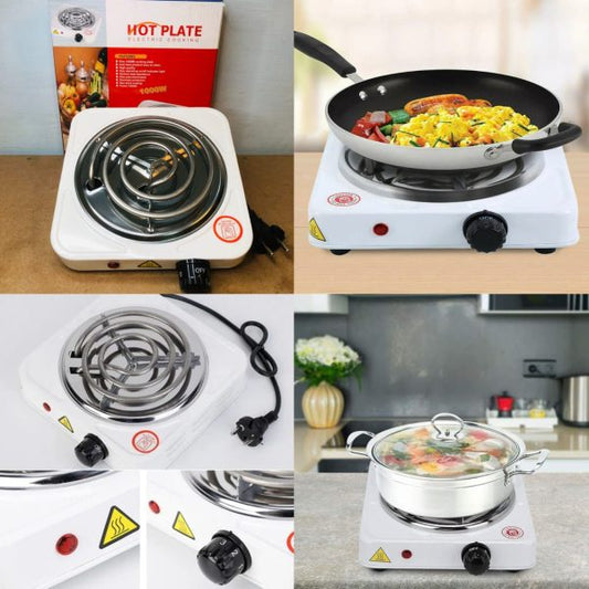 Electric Stove For Cooking – Hot Plate Heat Up In Just 2 Mins – Easy To Clean -metal Body (random Color