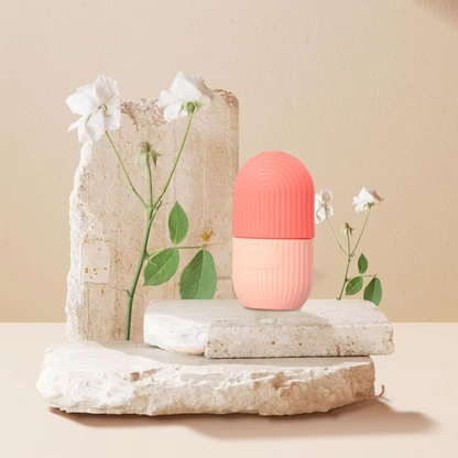 Ice Roller Facial Massage | Silicone Cleansing Ice Lattice | Ice Cube Roller With Scrub – Random Color