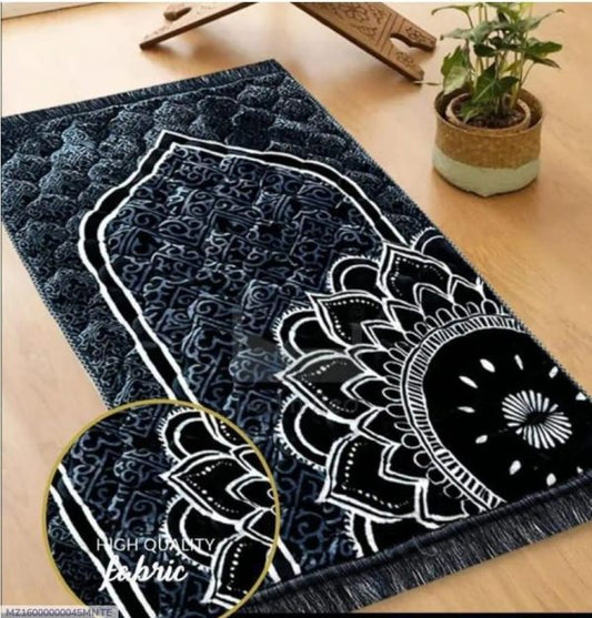 Luxury Velvet Embossed Prayer Mat – Soft Comfortable Muslim Janamaz For Daily Salah, Elegant Islamic Design, Lightweight & Durable Namaz Rug, Perfect Gift For Ramadan, Hajj & Umrah (random Design – Color)