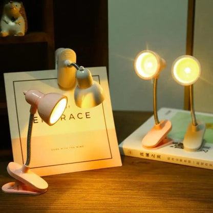 Mini Book Light With Clip Portable Led Reading Lamp Travel Bedroom Night Light Night (random Color