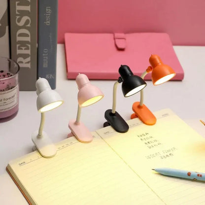 Mini Book Light With Clip Portable Led Reading Lamp Travel Bedroom Night Light Night (random Color