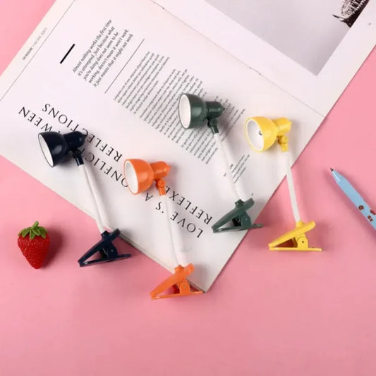 Mini Book Light With Clip Portable Led Reading Lamp Travel Bedroom Night Light Night (random Color